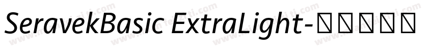 SeravekBasic ExtraLight字体转换